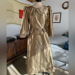 Samantha Pleet Gold Midas Dress - Size 8
